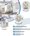 Beefy High Torque Servo Sewing Machine Motor With Needle Positioner And Synchronizer, AC110V 750W shown with controller and features.
