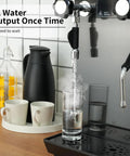 Barista Grade Four In One Commercial Milk Frother 2500W 110V with water dispensing feature in use at home cafe setup