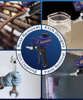 Grab And Go Gravity Feed Sandblaster Gun With Slick Flow Control And Comfort Grip for rust stripping and paint removal.