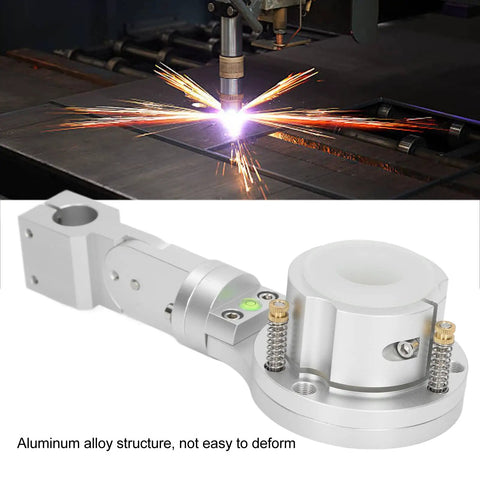 Check Out This Awesome 35Mm Plasma Torch Clamp With Anti Collision Fixture For Your Cnc Cutting Machine, Featuring A Nifty 25Mm Lifting Rod That Lets The Torch Shake 360 Degrees To Prevent Any Serious Damage And Keep Your Setup Running Smooth Like, showcasing aluminum alloy construction during CNC cutting.