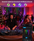 Color Changing LED Curtain Lights With Remote And App Control For Bedroom And Living Room 6.6 By 6.6 Feet at a party