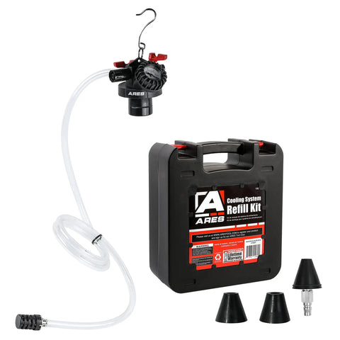 Cooling System Refill Kit for Easy Leakage Testing and Quick Coolant Change, DIY Friendly, Works With Most Radiators and Bottlenecks, Includes Clear Hose, Universal Cone Adapter, and Five Bushings for Fast, Visible Diagnostics