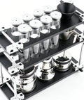 Keep Your Morning Brew On Lock With This Sleek Single Dose Coffee Bean Storage Rack Featuring Eight Smooth Glass Jars Precision Dosing Funnels And True One Way Seals For Every Chill Home Brewer.