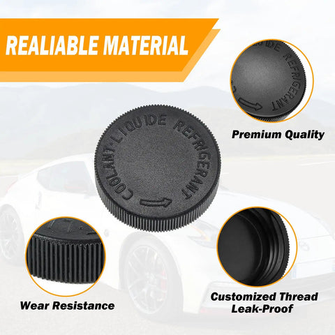 2 Pack Black Coolant Reservoir Cap Compatible With Nissan Murano Rogue Versa Quest And Infiniti EX35 FX37 G35 M35 Radiator