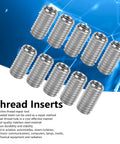 10 Pack Stainless Steel Thread Repair Inserts Set With M6 X 1 Female And M8 X 1.25 Male Threads, 15mm Length, Heavy Duty Sleeves