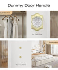 Gold Finish Single Sided Push Pull Door Handle Set 4 Pack Non Locking Heavy Duty Zinc Alloy Easy Install For Cabinets Closets And Interior Doors With Sleek Crystal Look, gold crystal knob