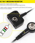 ESD Mat Anti Static Grounding Kit for Workstations Setup, 15 Feet Low Profile Grounding Plug Adapter with built-in 1 megohm resistor