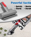 Quick Release Mini Motorhead for Dyson V8 V7 V10 V11 Vacuums, snap on brush, deep cleaning demonstration on a carpet