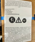 Front view of a cardboard box with Spareparts Holland label for tractor remote 6-port diverter valve; EU safety icons and contact info.