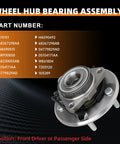Front Wheel Bearing And Hub Assembly For Ram 1500 2012 2018 And Ram 1500 Classic 2019 2 Piece 5 Lug Hub With ABS