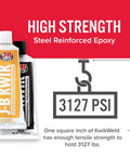 KwikWeld Pro Size Steel Reinforced Epoxy Twin Pack 10 Oz Fast Setting Two Part Adhesive For Metal Repair