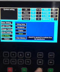 Control panel of Automatic Edge Grinding Machine For Eyewear With Scanner And 7 Inch Touch Screen showing settings interface