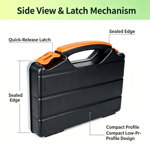 Tough As Nails Grade 8 Nuts And Bolts Assortment Kit For Pickup Builds and Weekend Shop Work side view of case with latch.