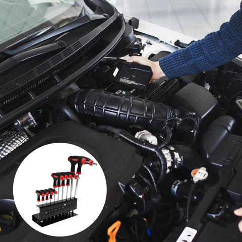 Get Your Hands On These Cool 10 Pc Metric T Handle Hex Wrench Set With Stand For Serious Auto Repair Jobs Or Home Diy Projects With Ergonomic Grips in car engine bay
