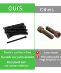100 Count M3 X 50mm Hex Socket Head Cap Screws Made From Hella Durable Carbon Steel With Premium Black Oxide Finish And Includes An Allen Wrench For Total Beast Performance On Your Next Project compared to rusty bolts.