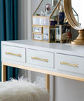 Gold Cabinet Pulls 4 Pack Crystal Dresser Drawer Handles Zinc Alloy 3.78 Inch Center To Center Modern Kitchen And Bathroom Hardware installed