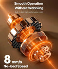 VEVOR Electric Lifting Column System motor showing silent high-performance motor and components for lift table design.