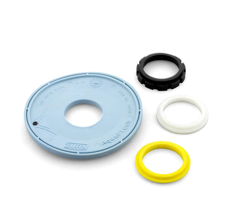 Zurn P6000-ER15 diaphragm kit for AquaFlush valve; blue diaphragm with black, white, and yellow rings.