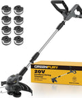 Cordless 12 Inch Weed Wacker With Auto Line Feed 9 Spool Pack 20V Max Battery Compatible String Trimmer For Lawn Yard And Garden Cleanup Bare Tool No Battery Included with visible 9 spools and packaging box