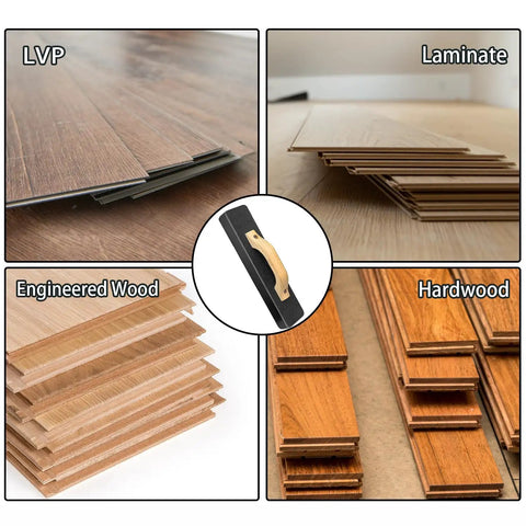 Heavy Duty Tapping Block For Wood Floor Installations, Mallet-Free And Safer, 2.7 lb, 15-1/2 inch, with various flooring types
