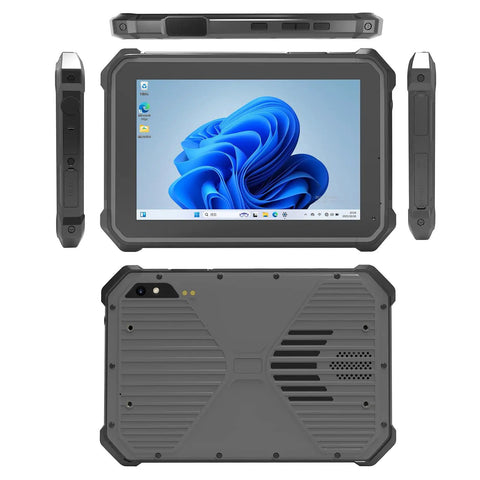 Knucklebuster Proof Rugged 7 Inch Industrial Tablet With Windows 11 Pro Intel N100 Chip 8G Ram 128G Drive IP67 Waterproof Display