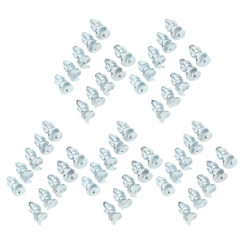 50 Pack Anti Slip Tire Studs With Tungsten Steel And Aluminum Screws for enhanced traction on various vehicles, screws visible.