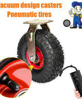 Heavy Duty Caster Wheels With Top Plate Swivel For Furniture And Workbenches, Rolling Plate Casters With Shock Absorption