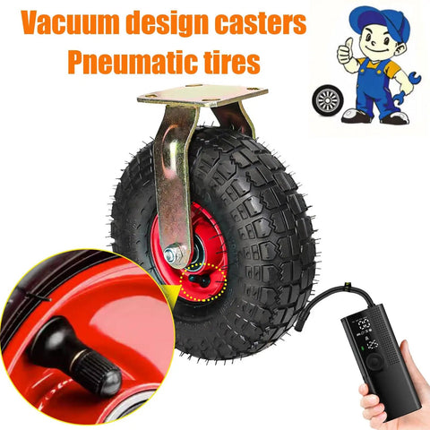 Heavy Duty Caster Wheels With Top Plate Swivel For Furniture And Workbenches, Rolling Plate Casters With Shock Absorption