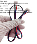 4 Pack Nema 17 Stepper Motor Cables With Ridiculously Slick XH2.54 To PH2.54 Plugs 500Mm Length For 3D Printer Mods in hand