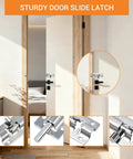 Barrel Bolt Latch Three Inch Slide Door Lock Set Stainless Steel Privacy Lock With Screws Four Pack Ideal For Bedrooms Bathroom Balcony Gates Heavy Duty Home Security Easy Install on bedroom door