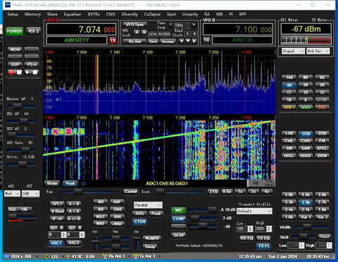 Radioberry HF SDR Transceiver Hat For Raspberry Pi 4 With AD9866 12 Bit Broadband Modem Ham Radio SDR card software interface