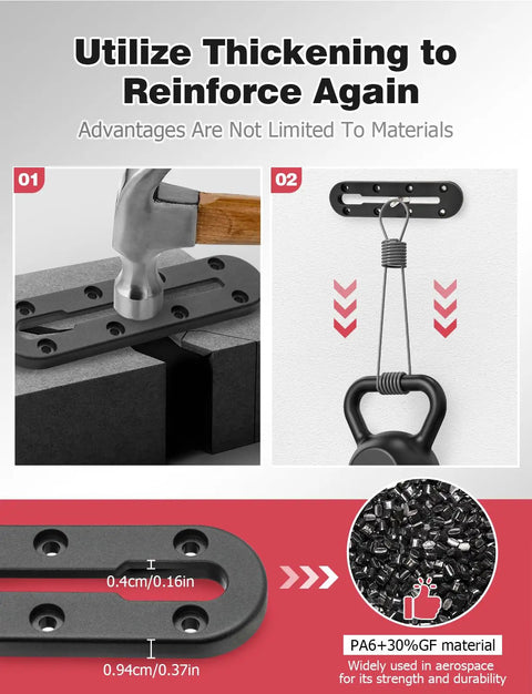 7 Inch Kayak Rail Mount Track for low profile gear shown with durability test and material details