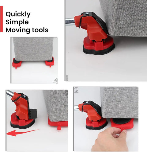 Heavy Duty Furniture Lifter With Four Sliders For Easy Safe Moving Of Sofas Couches And Refrigerators Appliance Roller