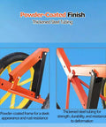 Beast Mode Heavy Duty Steel Lifting Dolly With Ergonomic Rubber Grip Handle And 360 Rotating Hook For Smooth Moving Of Heavy Loads In Home Garage Or Industrial Workshop Ensures Easy Transport Every Time With Zero Back Pain Or Stressful Work. Powder-coated steel frame and thickened tubing close-up