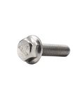 Pack Of Ten M8 X 20mm Flanged Hex Bolts Made From Solid 304 Stainless Steel For No Sweat Tightening and Badass Rust Shield.