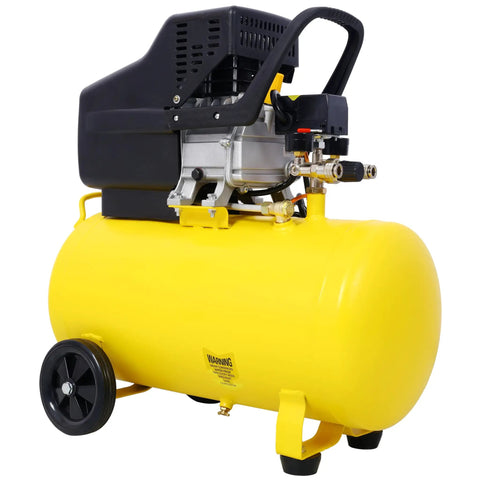 This Bad Boy 13 Gallon Air Compressor Is A Total Game Changer For Your Shop! With 45HP Power And Oil Lubricated Guts, It Cranked Out Heavy Duty PSI Like Nobody's Business. The Six Inch Tires Make Rolling This Beast Incredibly Easy, Making It Perfect For