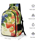 Mixed Berry Vine Watercolor Printed Unisex Backpack large capacity durable polyester breathable design with sturdy zipper