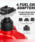 Badass Heavy Duty Cordless Liquid Transfer Pump Four GPM High Flow Battery Operated Fluid Pump with fuel can adapter demonstration.