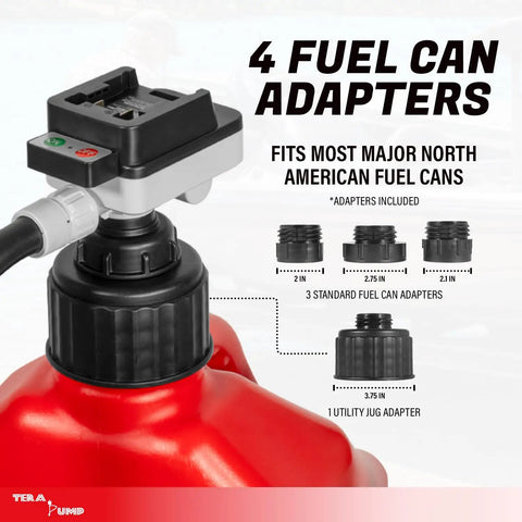 Badass Heavy Duty Cordless Liquid Transfer Pump Four GPM High Flow Battery Operated Fluid Pump with fuel can adapter demonstration.