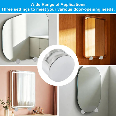 8 Pack Frameless Mirror Hangers For 3 To 5 Mm Glass Zinc Alloy Wall Mount Brackets With Screws And Anchors Silver Mirror Hardware Kit