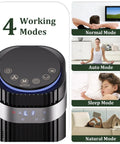 Stay Cool Without The Noise Using This Bladeless Tower Fan Packed With Swift Oscillation And Handy Remote Controls And Rapid Speeds That Truly Slap For Bedroom Chill And Dorm Vibes Or Office Grind Today Black with 4 operational modes.