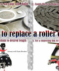 Instructions for installing Beefed-Up Heavy Duty Conveyor Roller Chain 1.500 Inch Pitch, 10 Feet With Connecting Link, ANSI C2060H