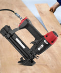 4 In 1 Pneumatic 18 Gauge Flooring Stapler Nailer For Hardwood Engineered And Solid in use on wooden floor