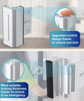 Heavy Duty Door Reinforcement Lock Withstands 800 Lbs Of Force For Kids Safety And Home Privacy, close-up and full view showing lock mechanism