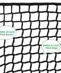 Beefy 10x10ft Heavy Duty Golf Practice Net With High Impact Nylon Netting featuring 6mm border and 3mm rope mesh