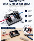 Secure Heavy Duty Spring Loaded Soldering Jig Grips Stripped Wires Snug, compact 7cm soldering jig for precise wiring tasks.