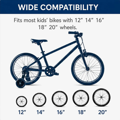 Complete 2 Piece Bicycle Training Wheel Mounting Screw Kit For Kids Bikes Kid Friendly Universal Stabilizer Attachments For 12-20 inch wheels