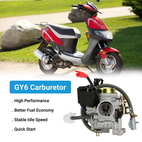 GY6 50cc Carburetor Kit PD18J Fits 139QMB 4 Stroke Engines For Taotao Roketa Jonway Lance And Most Chinese Scooters Moped ATV Go Kart