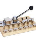 Heavy Duty Ring Bending Kit For Jewelry Making With Chrome Steel Molds Wooden Base 0.47 To 0.87 Inch Sizes And 45/90 Degree Posts