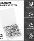 12 Pack Three And A Half Inch Heavy Duty Eye Bolts And Eye Hooks Set Made Of 304 Stainless Steel 300 Lbs Capacity Rust Resistant featured in open box